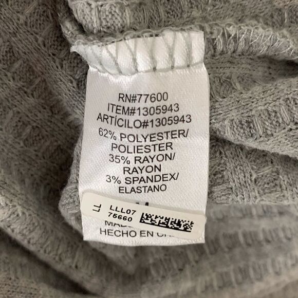 Chaser Purple Waffle Knit Pullover Top Large - Picture 5 of 5